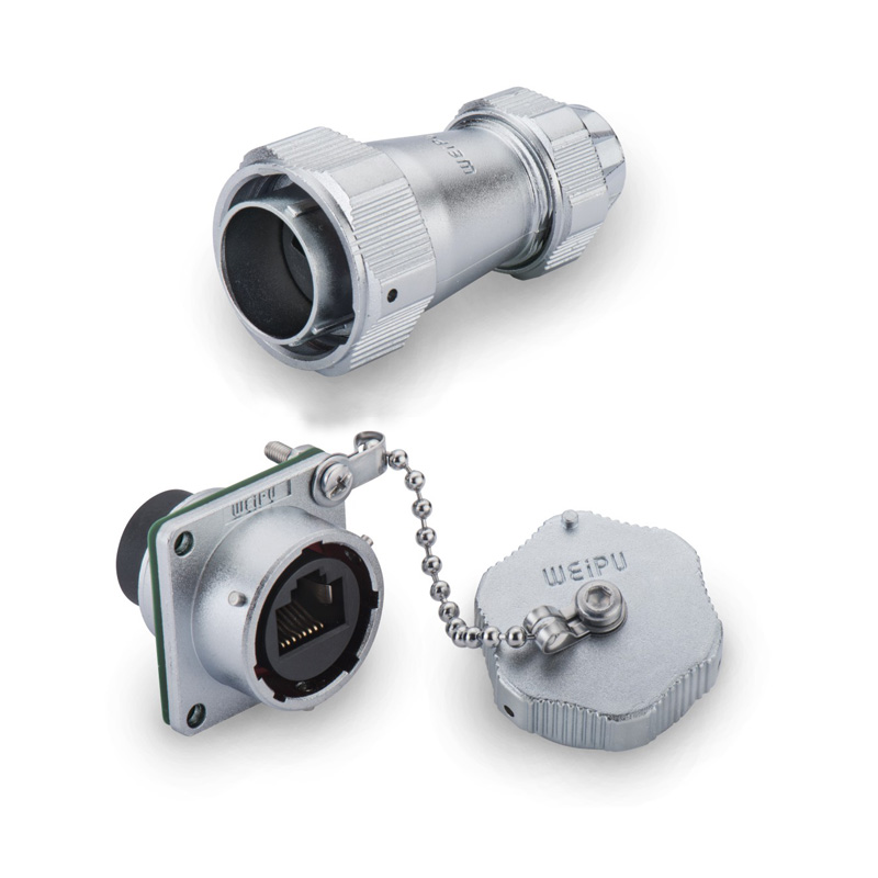 Manufacturer IP67 Waterproof RJ45 Ethernet Plug Socket Panel Mount Single Pair Ethernet Connector